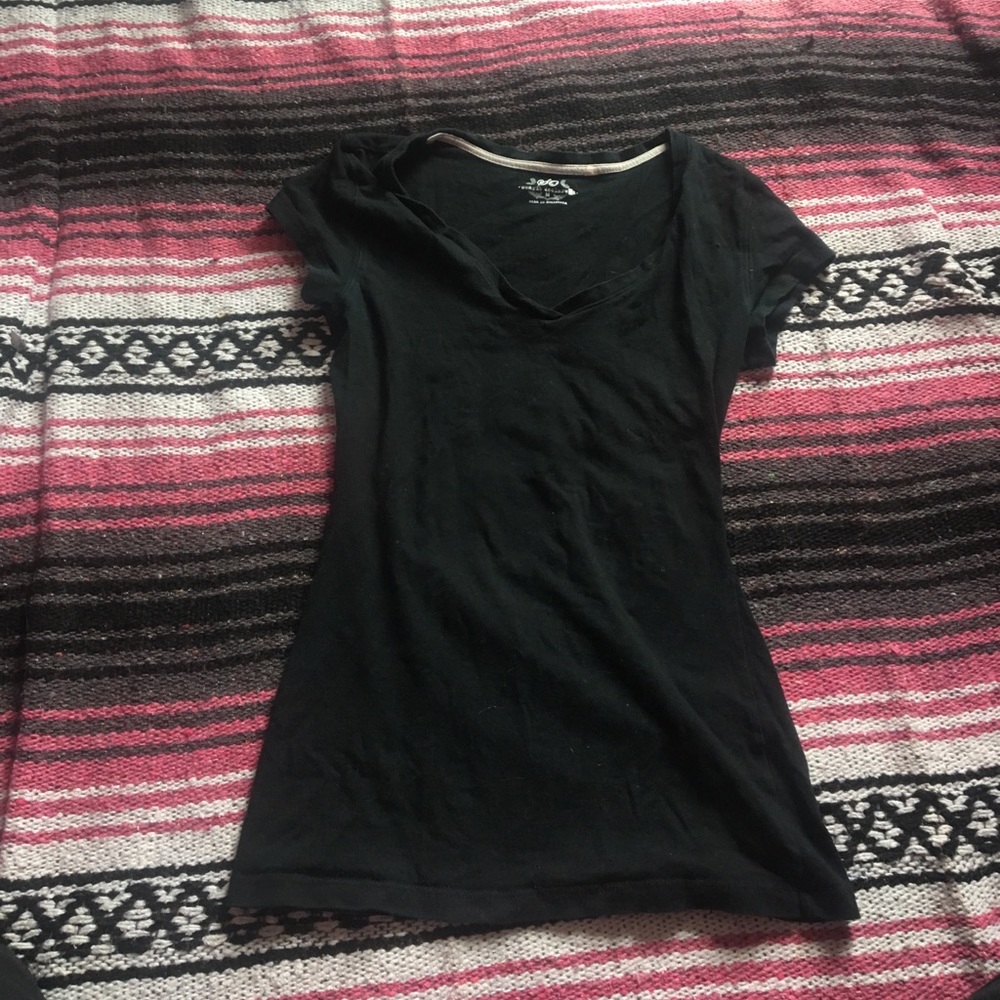 black v-neck